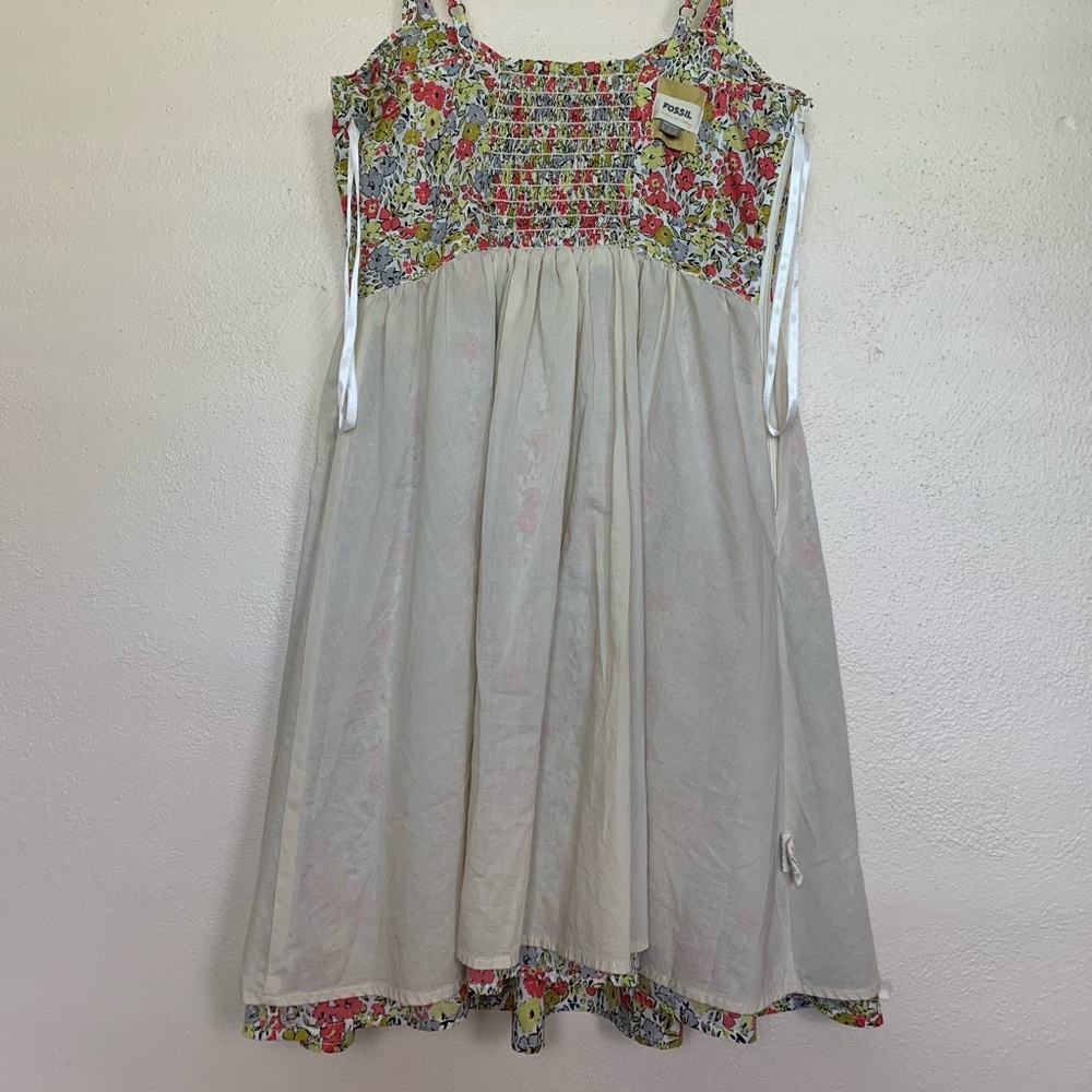 Fossil Floral Print Strappy Fit and Flare Sweetheart Neckline Dress Small - Picture 11 of 13
